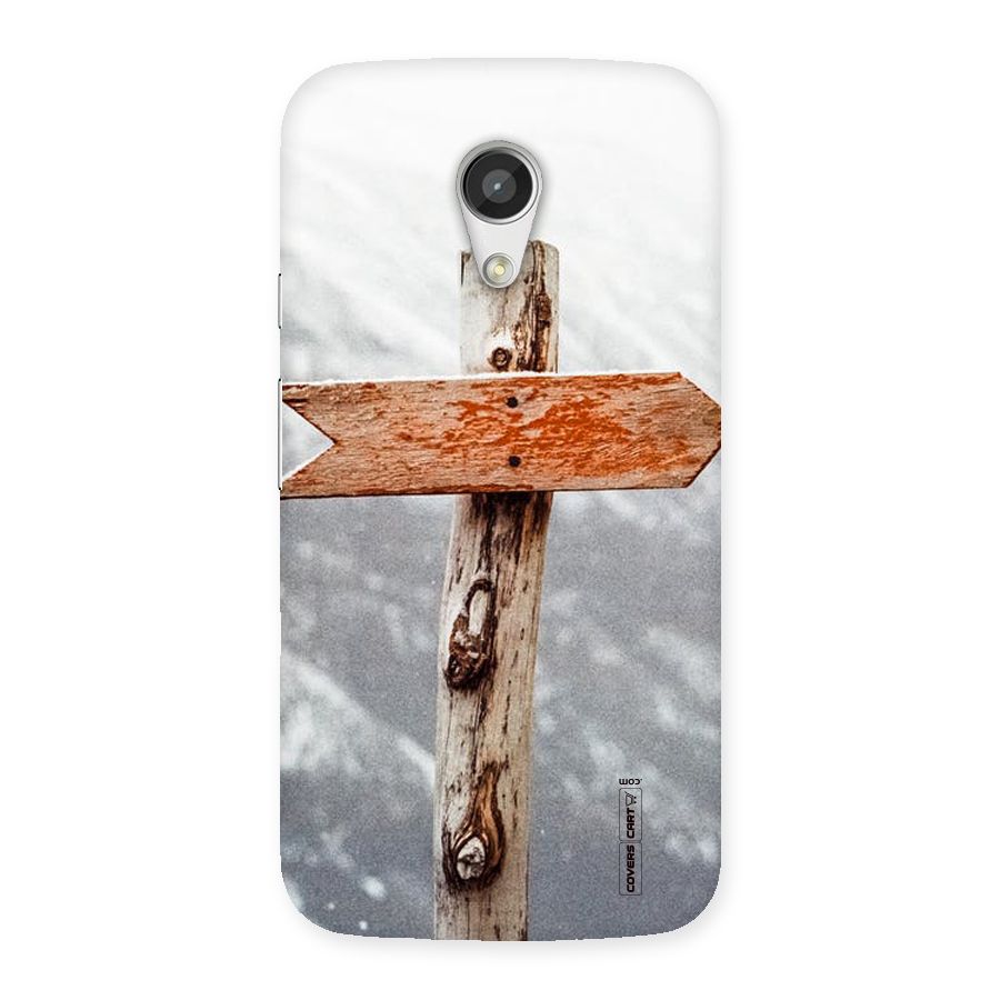 Wood And Snow Back Case for Moto G 2nd Gen