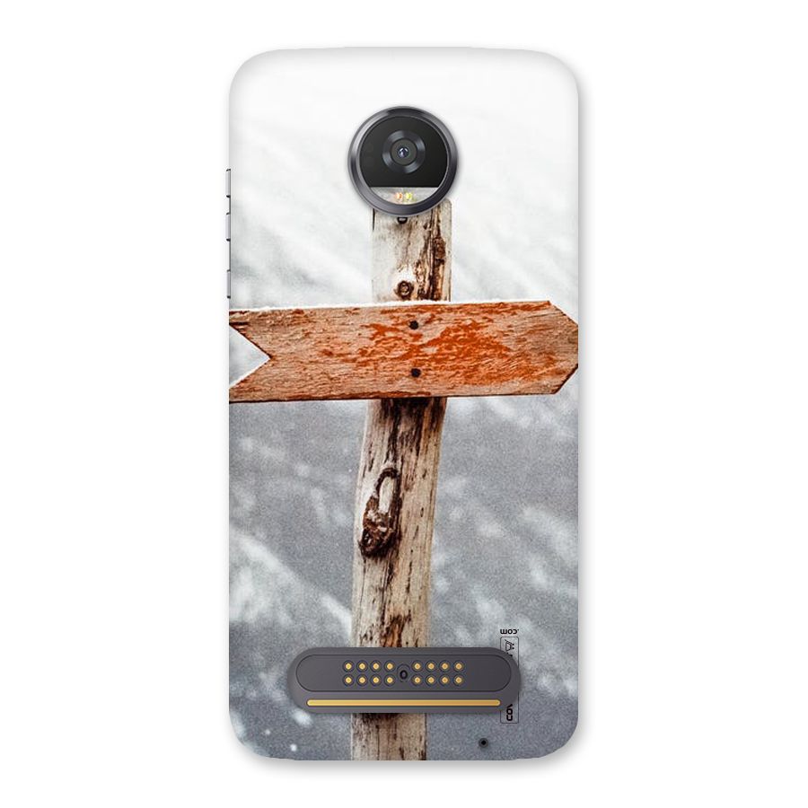 Wood And Snow Back Case for Moto Z2 Play