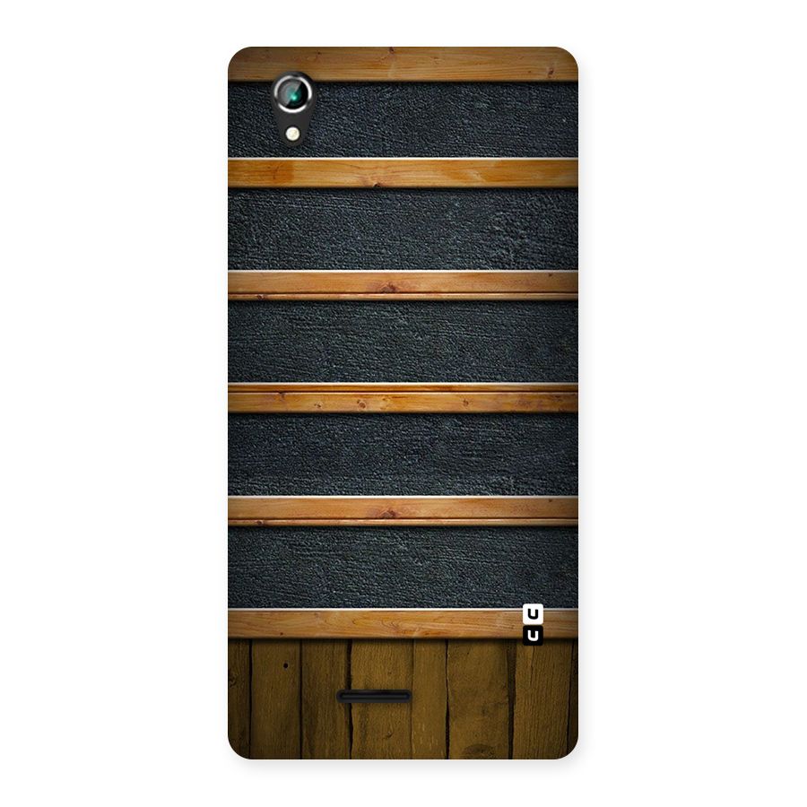 Wood Design Back Case for Lava Iris 800
