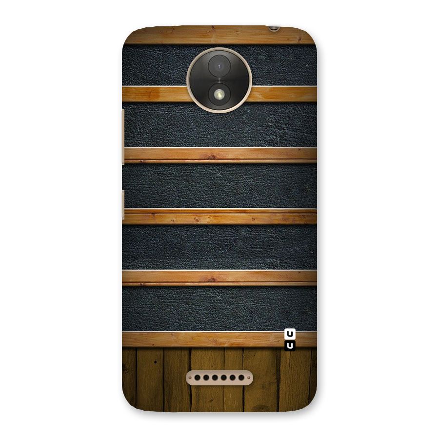 Wood Design Back Case for Moto C Plus