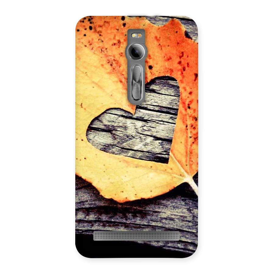 Wood Heart Leaf Back Case for Asus Zenfone 2