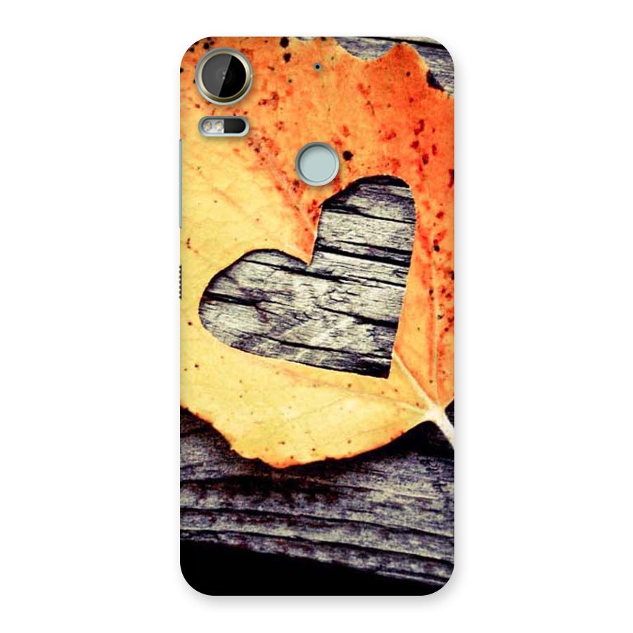 Wood Heart Leaf Back Case for Desire 10 Pro
