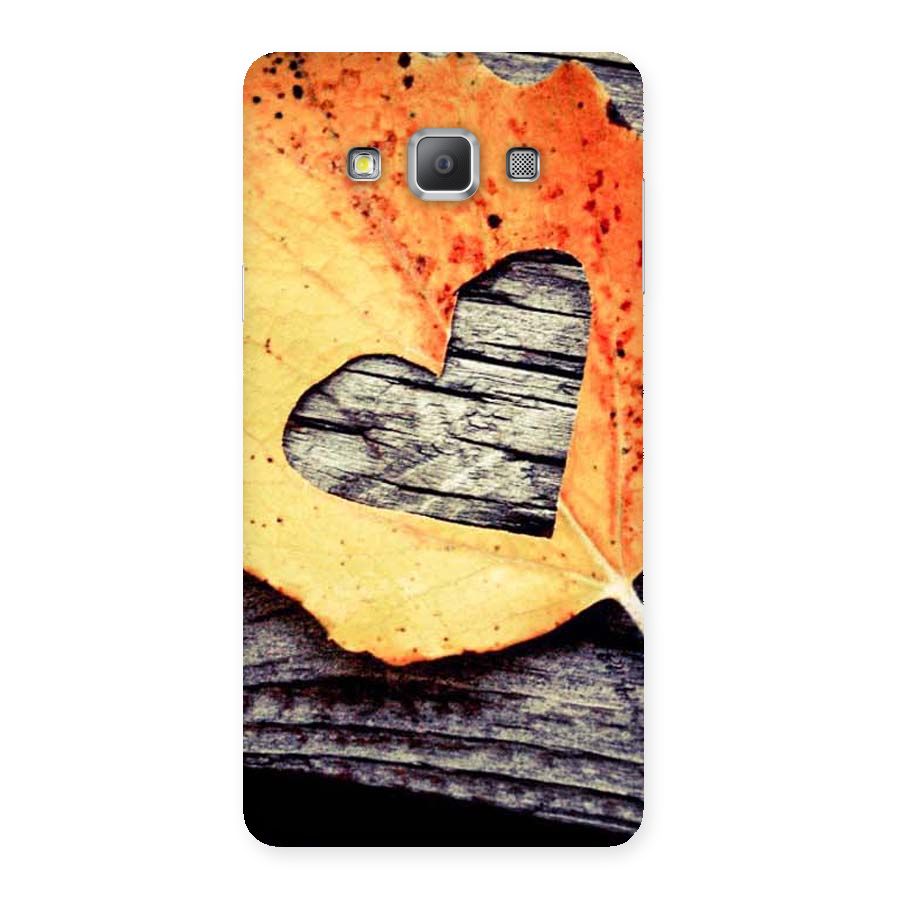 Wood Heart Leaf Back Case for Galaxy A7