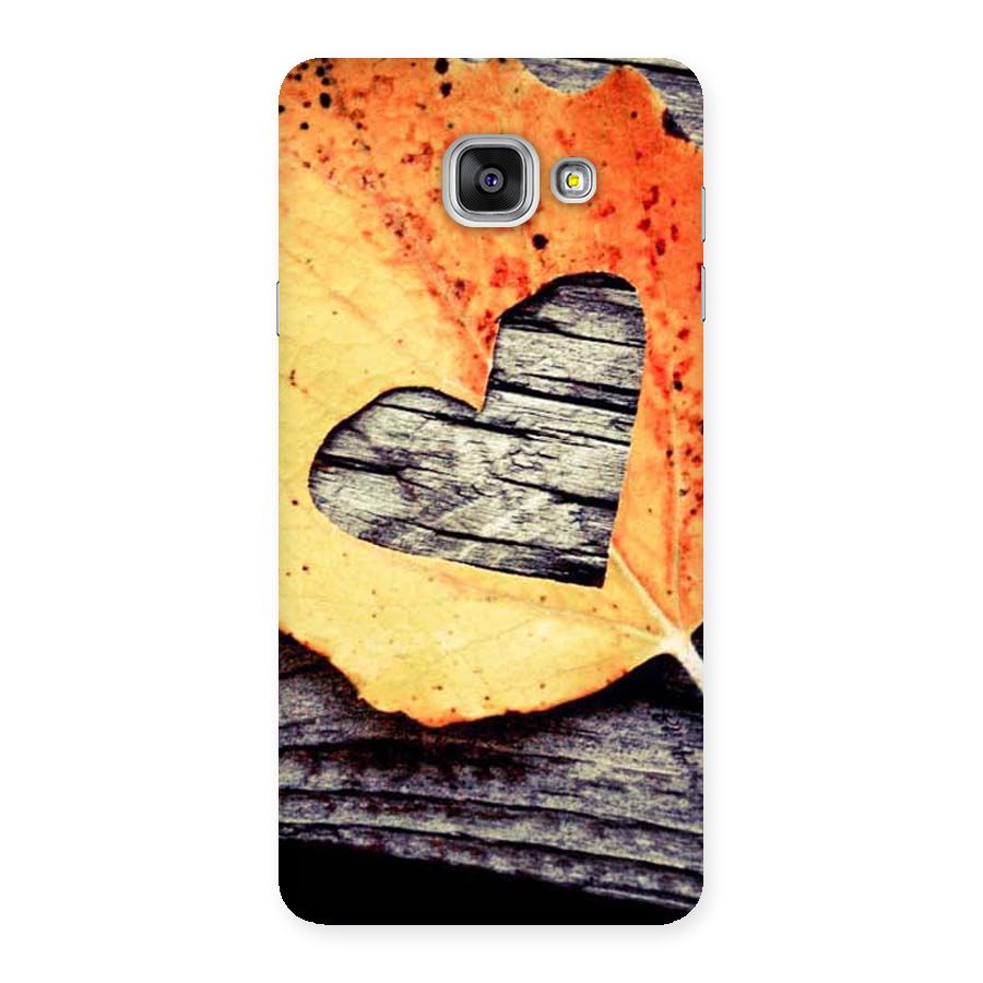 Wood Heart Leaf Back Case for Galaxy A7 2016