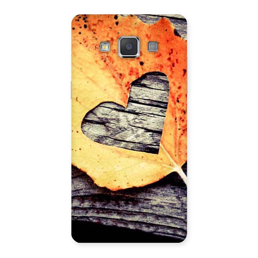 Wood Heart Leaf Back Case for Galaxy Grand 3