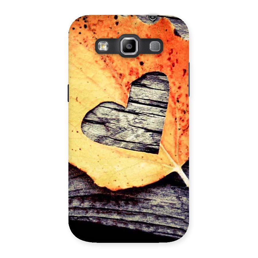 Wood Heart Leaf Back Case for Galaxy Grand Quattro