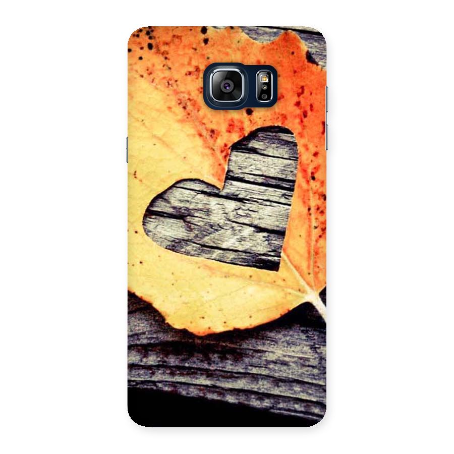 Wood Heart Leaf Back Case for Galaxy Note 5