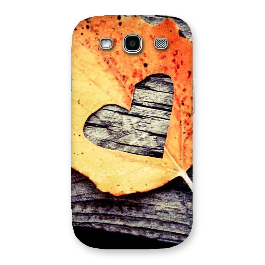 Wood Heart Leaf Back Case for Galaxy S3