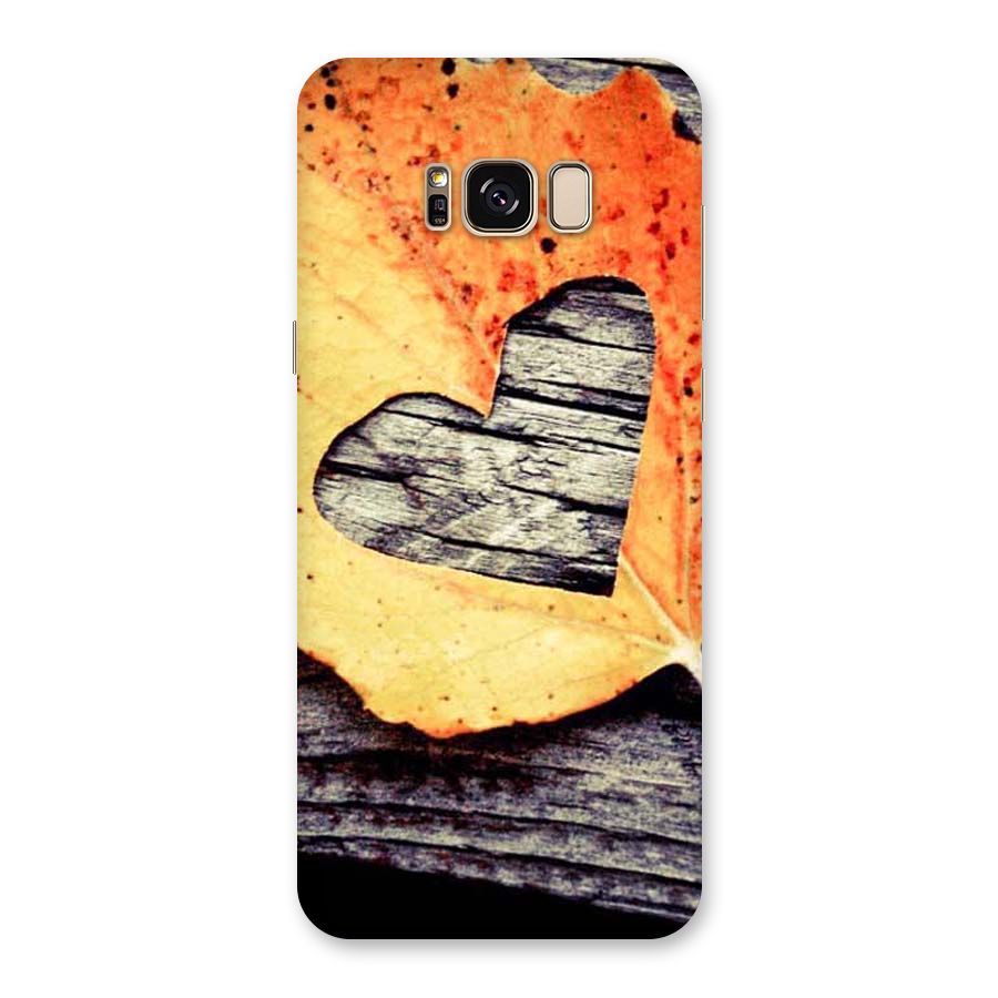 Wood Heart Leaf Back Case for Galaxy S8 Plus