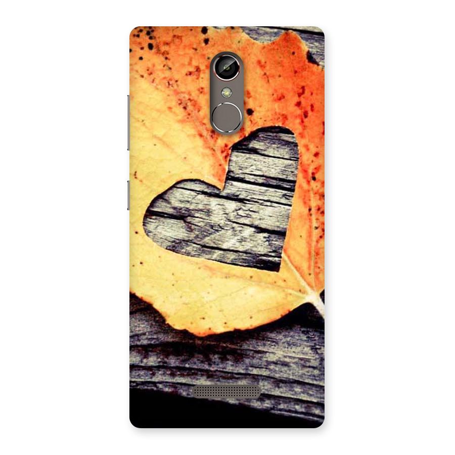 Wood Heart Leaf Back Case for Gionee S6s