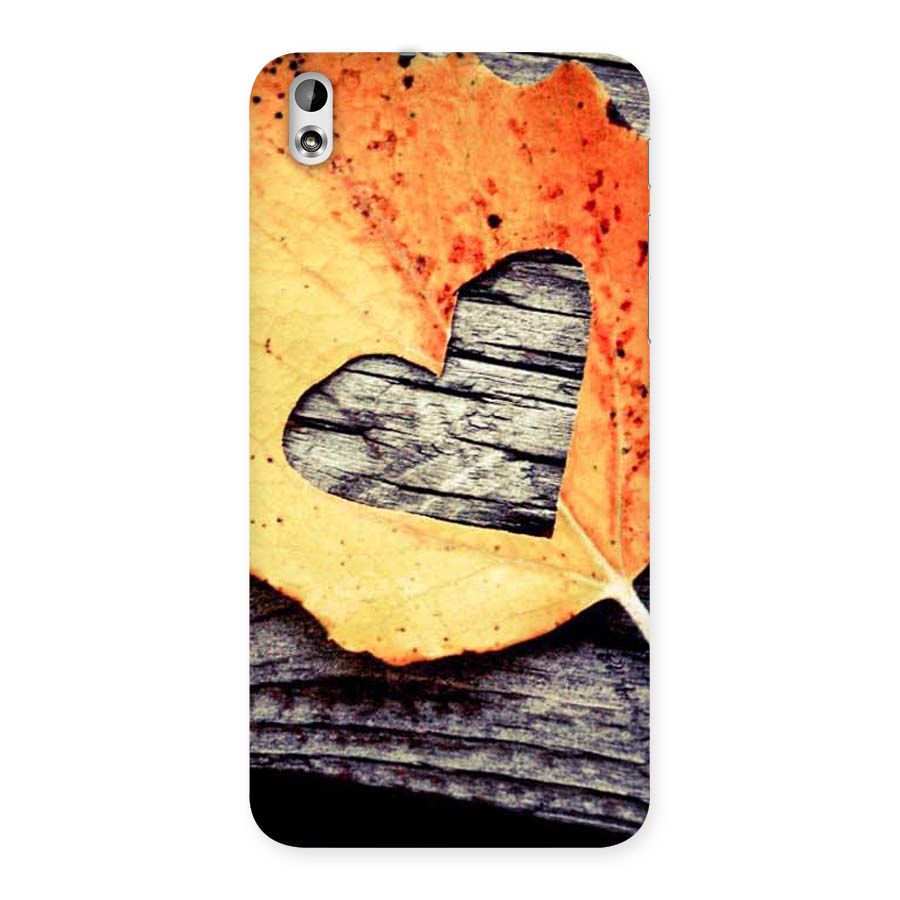 Wood Heart Leaf Back Case for HTC Desire 816g