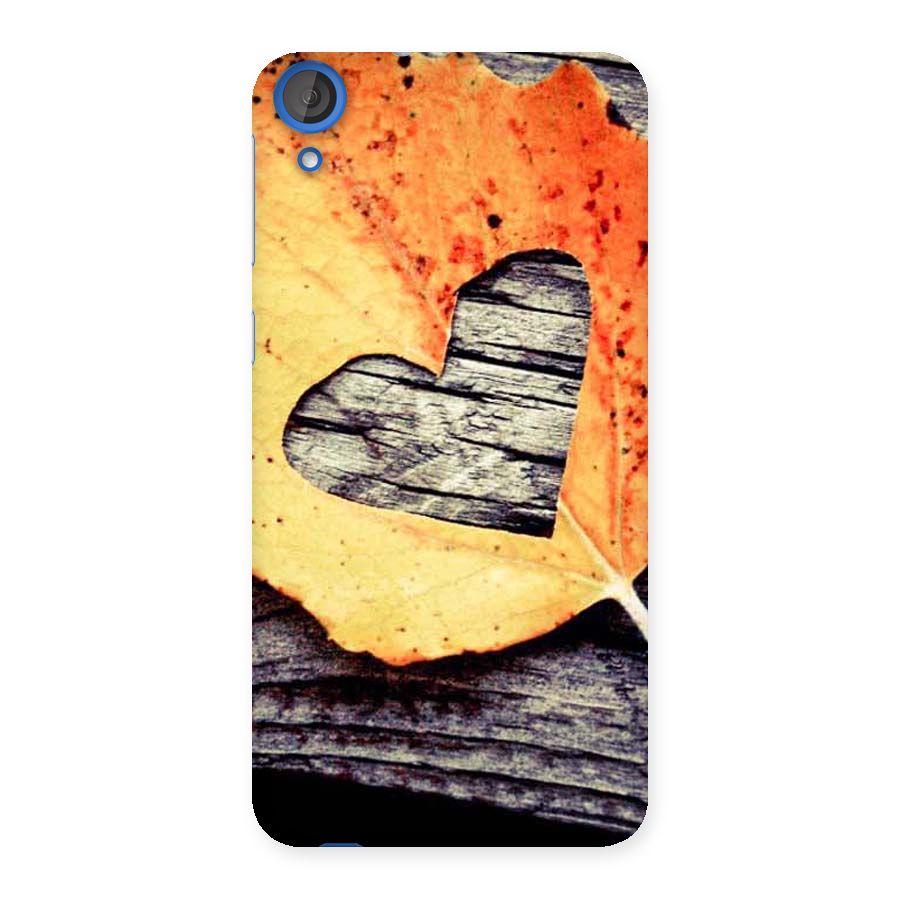 Wood Heart Leaf Back Case for HTC Desire 820