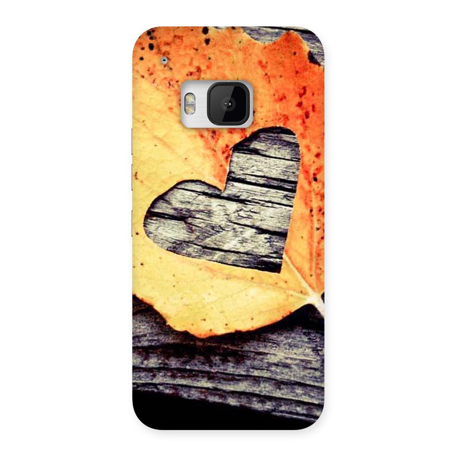 Wood Heart Leaf Back Case for HTC One M9
