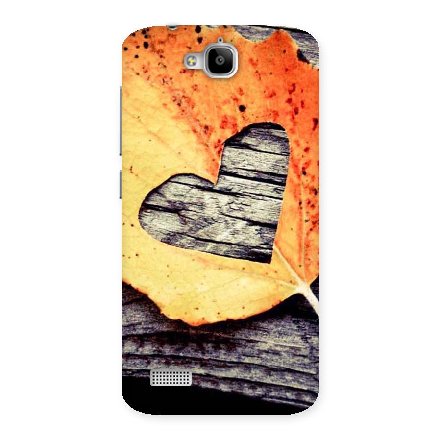 Wood Heart Leaf Back Case for Honor Holly