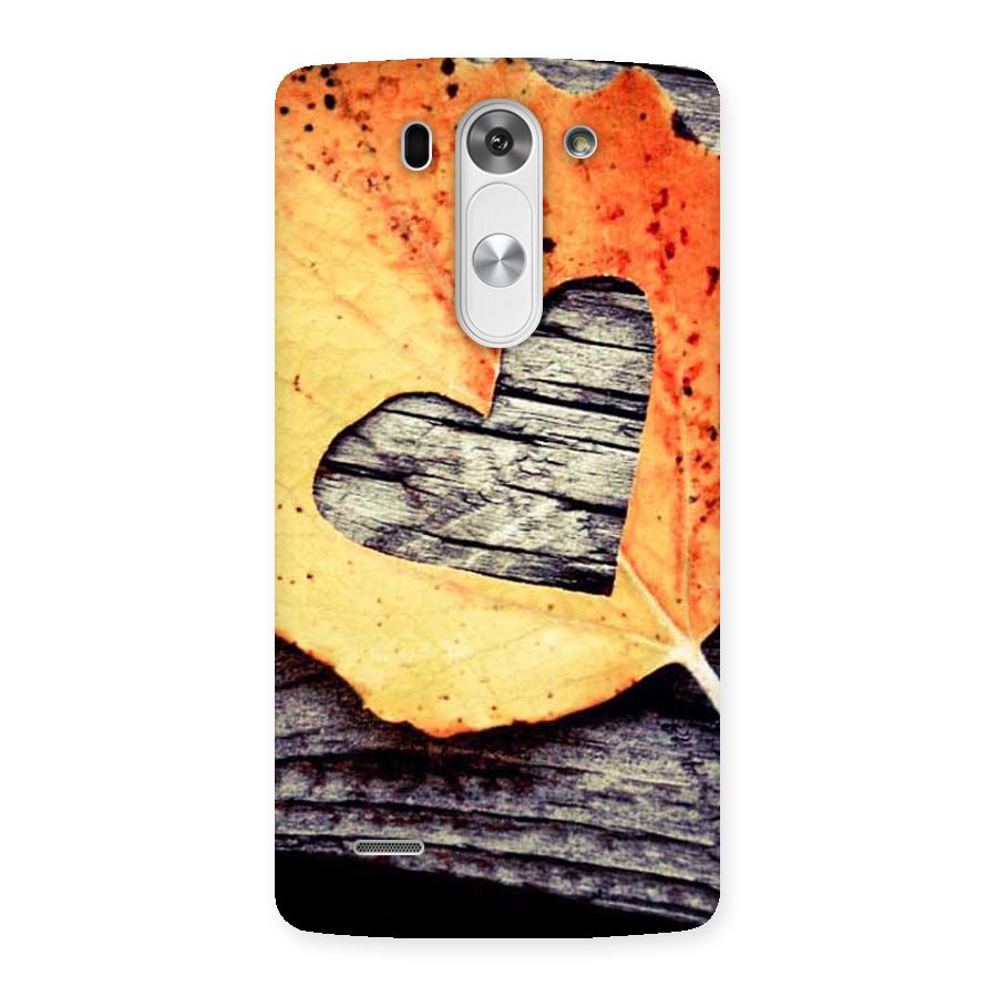 Wood Heart Leaf Back Case for LG G3 Beat