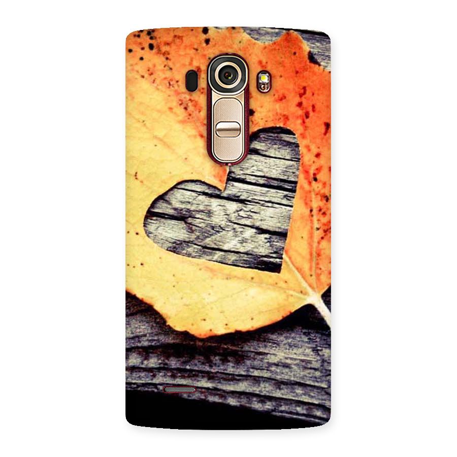 Wood Heart Leaf Back Case for LG G4