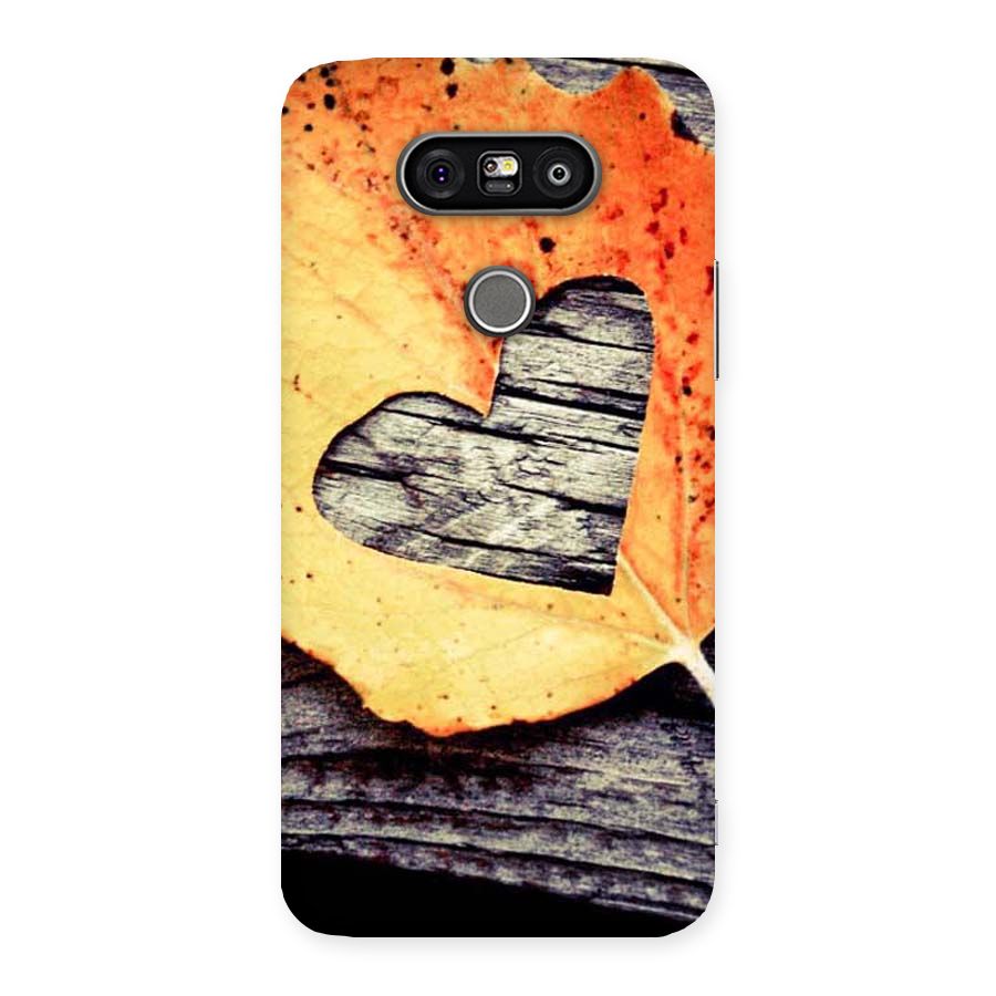 Wood Heart Leaf Back Case for LG G5