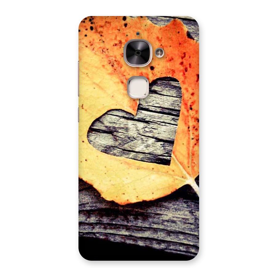 Wood Heart Leaf Back Case for Le 2