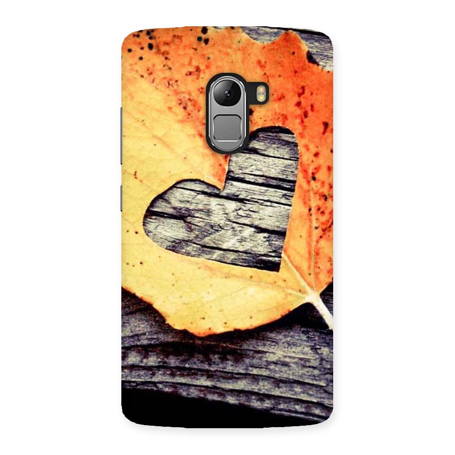 Wood Heart Leaf Back Case for Lenovo K4 Note