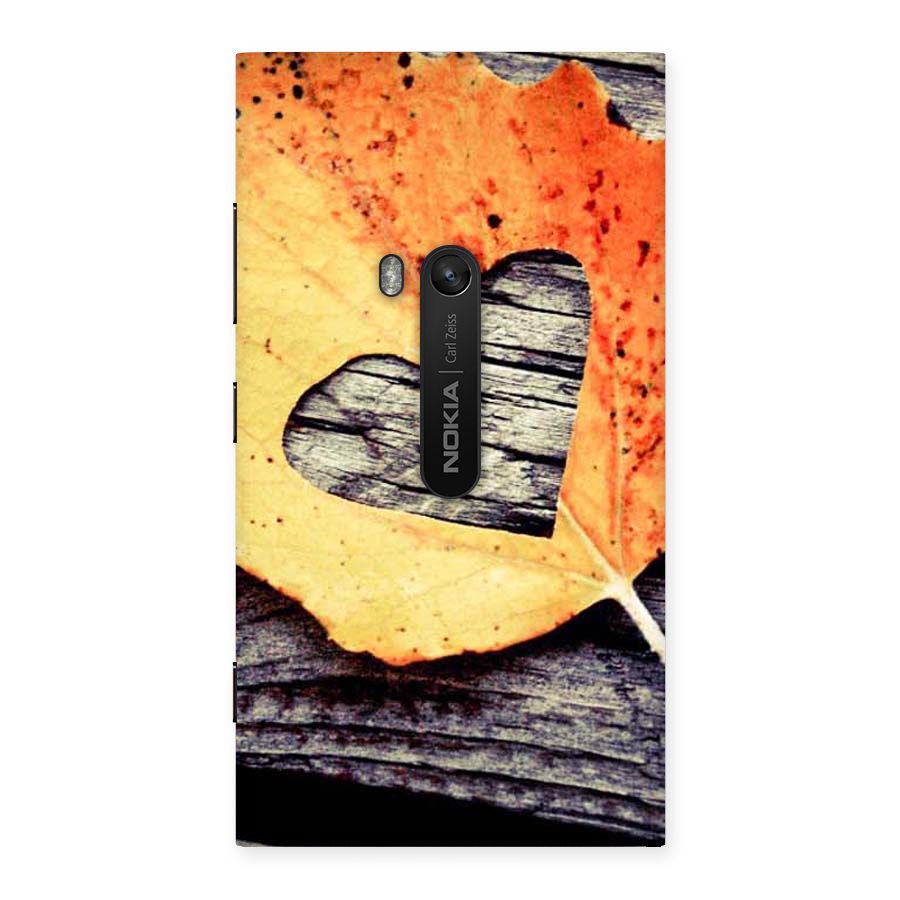 Wood Heart Leaf Back Case for Lumia 920