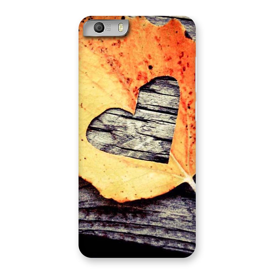 Wood Heart Leaf Back Case for Micromax Canvas Knight 2