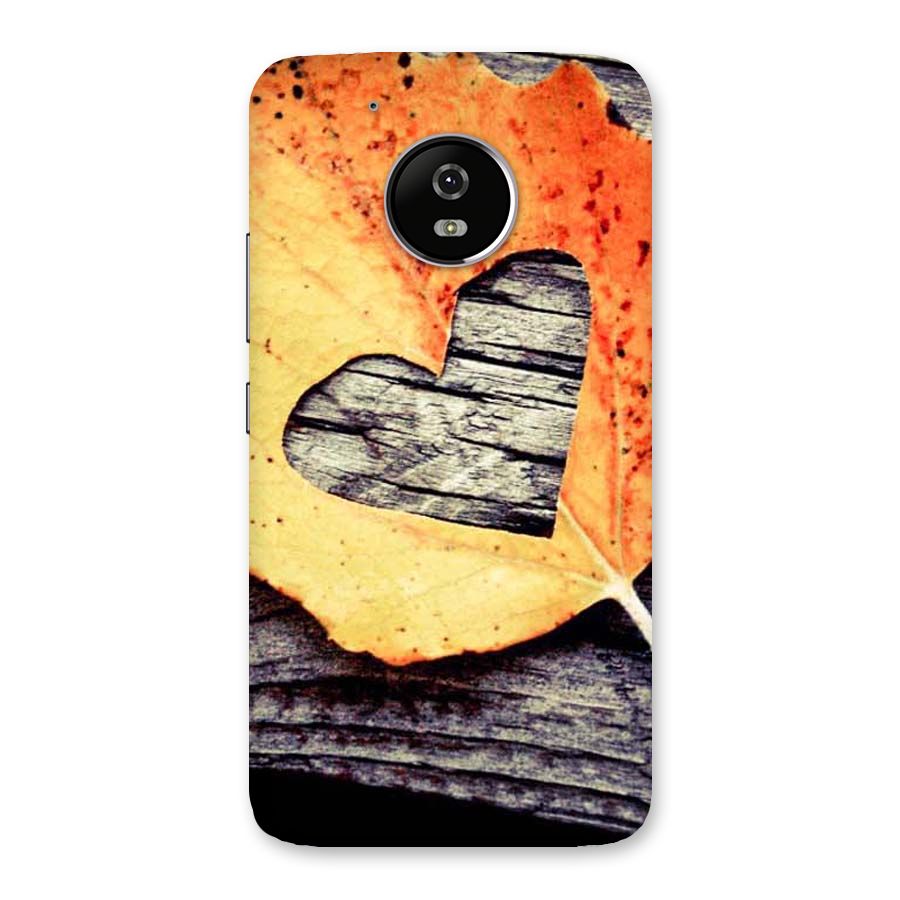 Wood Heart Leaf Back Case for Moto G5