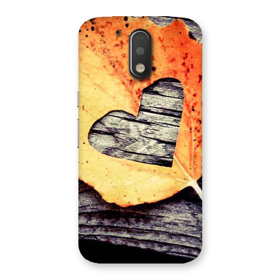 Wood Heart Leaf Back Case for Motorola Moto G4
