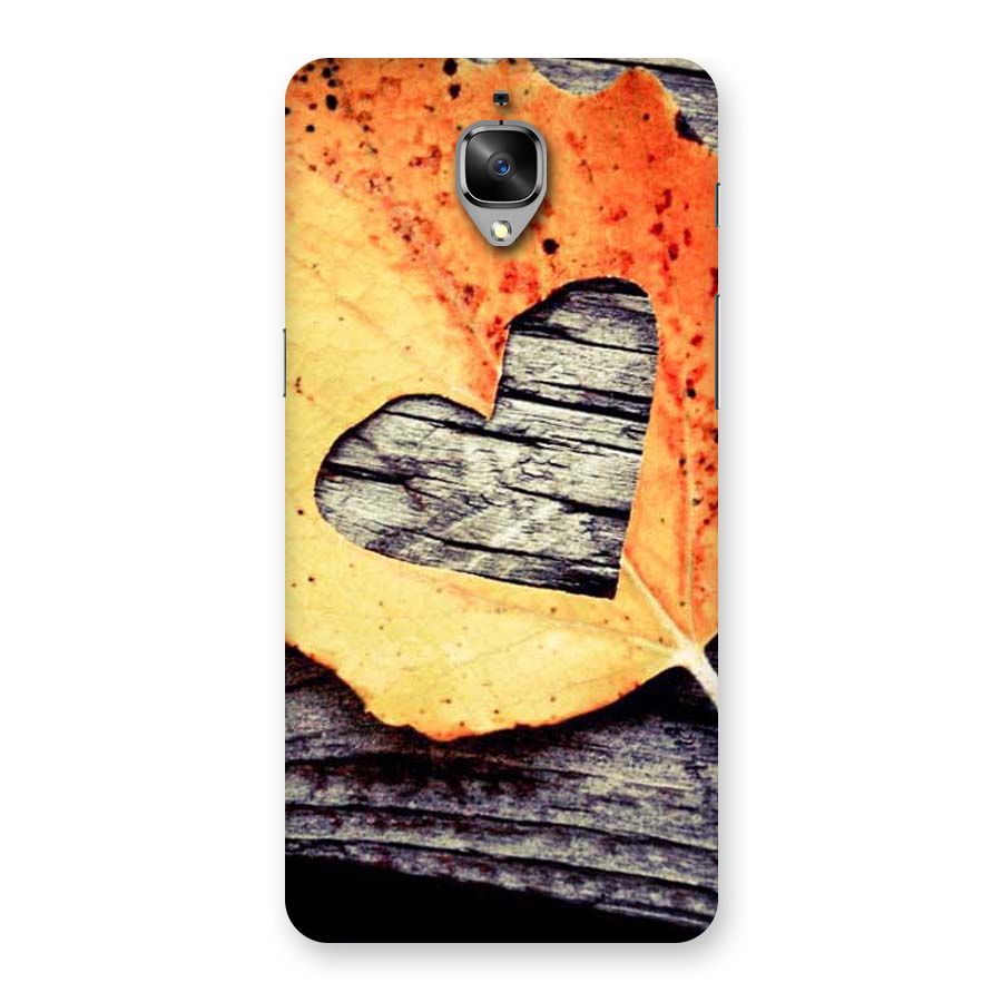 Wood Heart Leaf Back Case for OnePlus 3