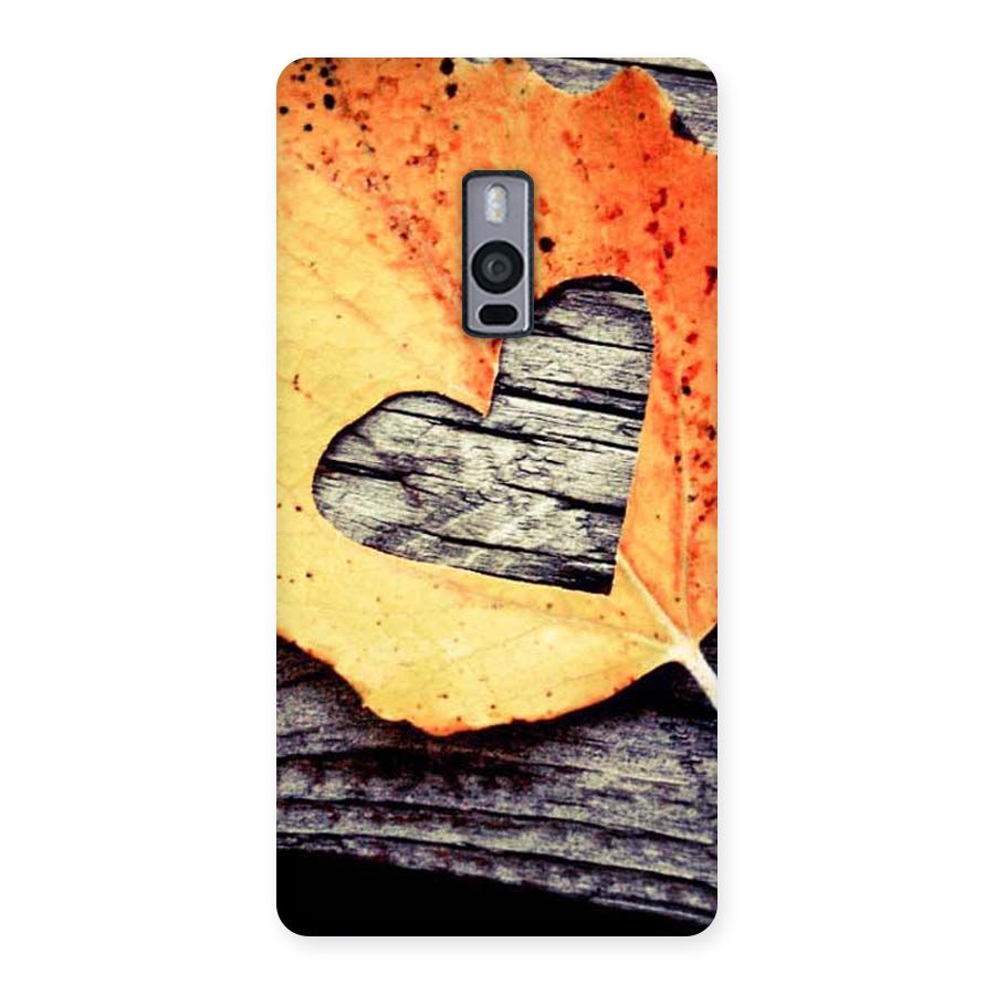 Wood Heart Leaf Back Case for OnePlus Two