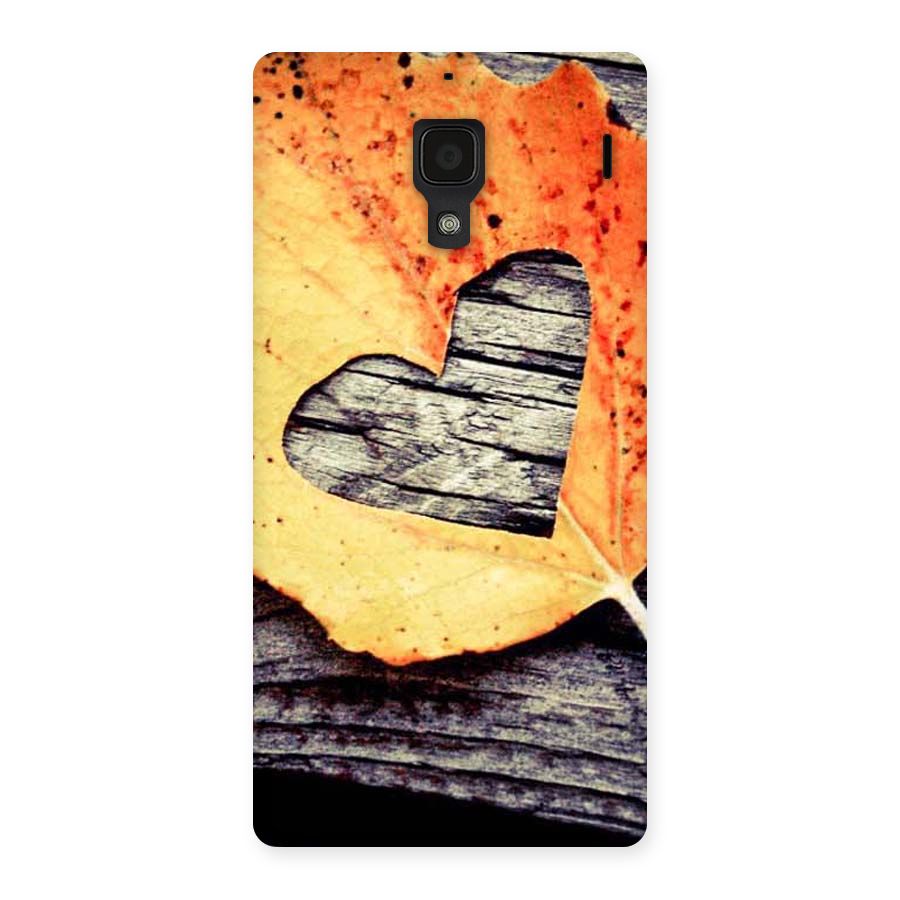 Wood Heart Leaf Back Case for Redmi 1S