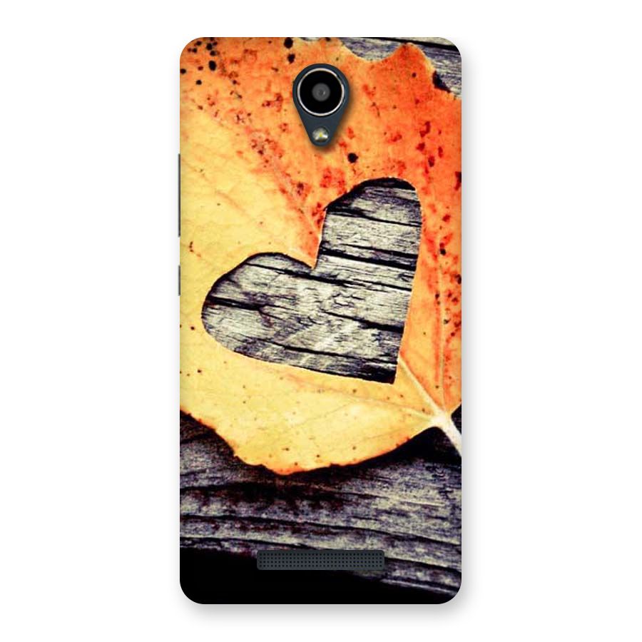 Wood Heart Leaf Back Case for Redmi Note 2