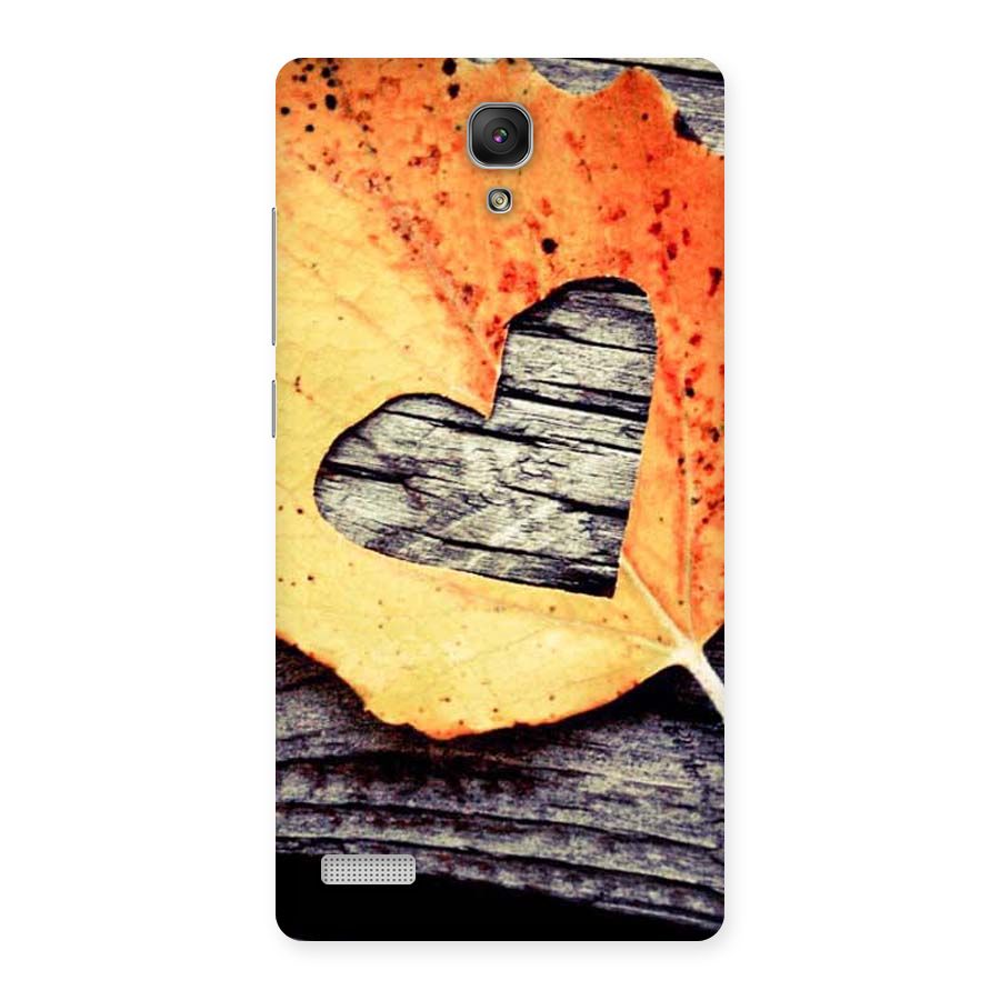Wood Heart Leaf Back Case for Redmi Note Prime