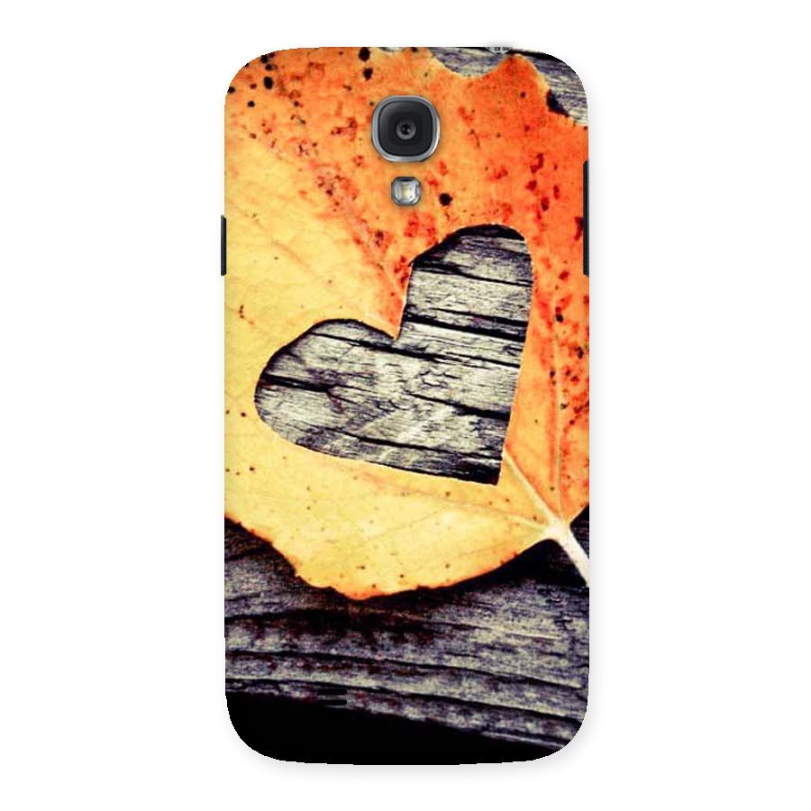 Wood Heart Leaf Back Case for Samsung Galaxy S4
