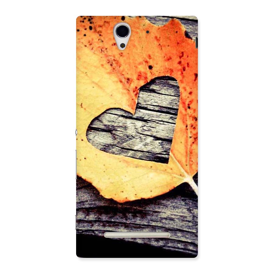 Wood Heart Leaf Back Case for Sony Xperia C3