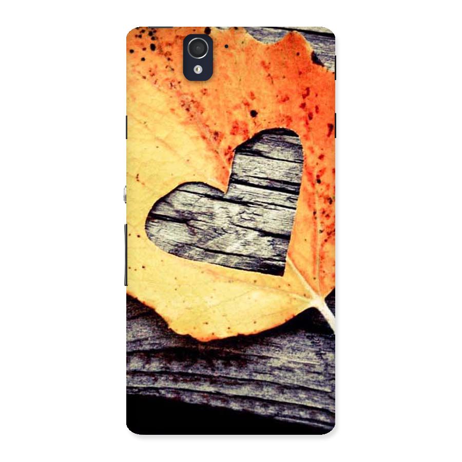 Wood Heart Leaf Back Case for Sony Xperia Z