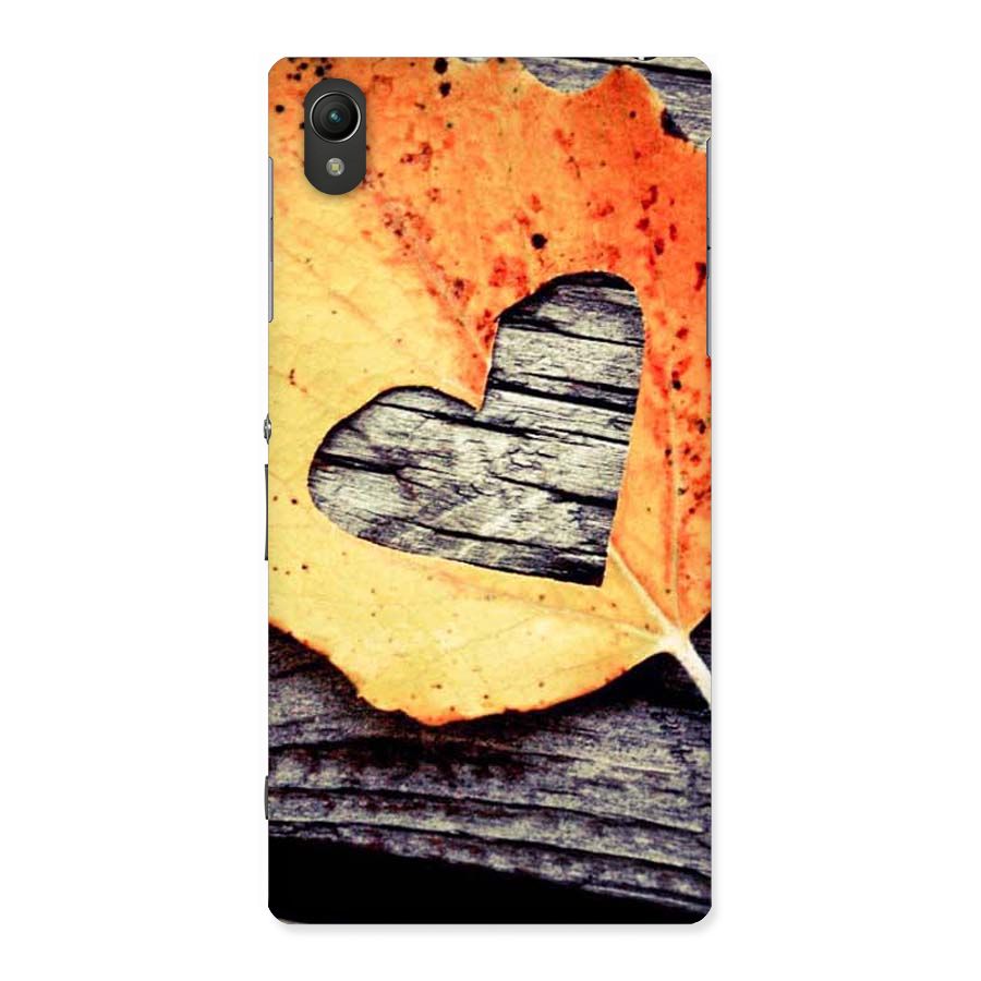 Wood Heart Leaf Back Case for Sony Xperia Z1