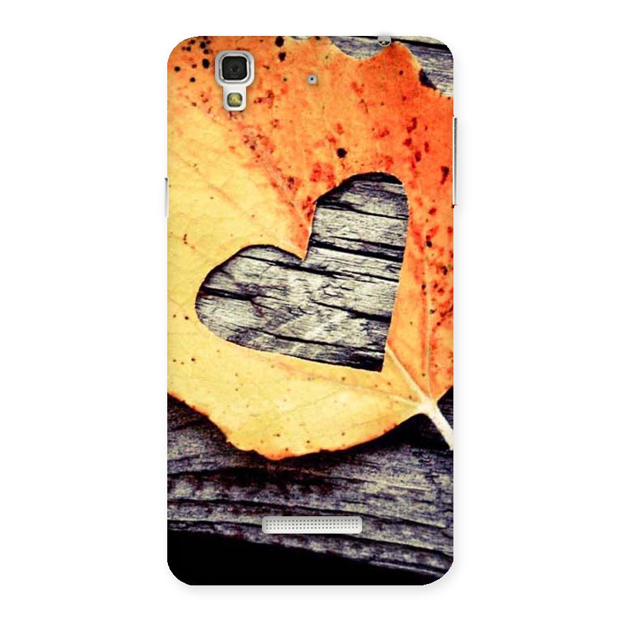 Wood Heart Leaf Back Case for Yu Yureka