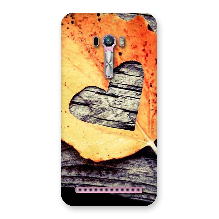 Wood Heart Leaf Back Case for Zenfone Selfie
