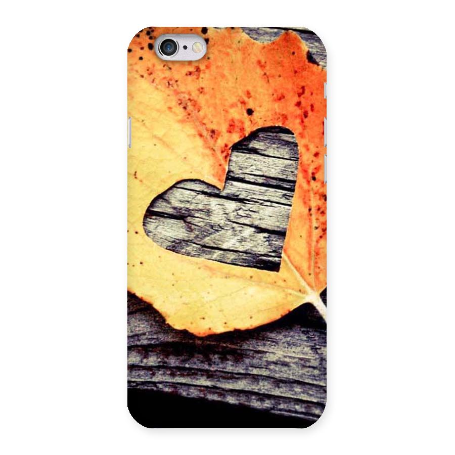 Wood Heart Leaf Back Case for iPhone 6 6S