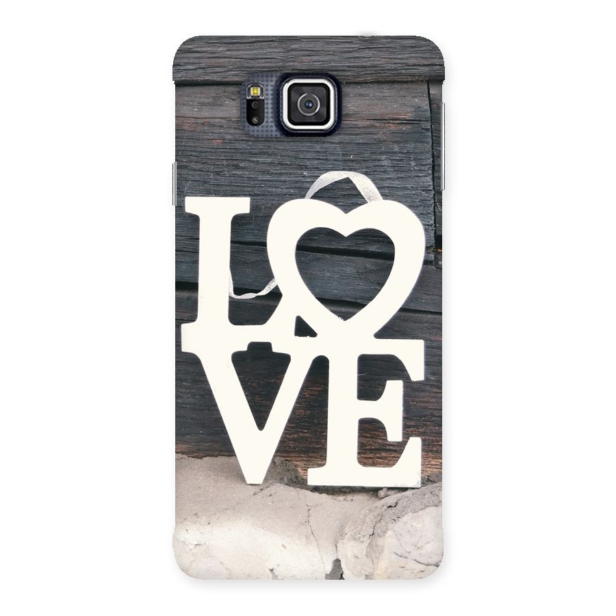 Wood Love Lock Back Case for Galaxy Alpha