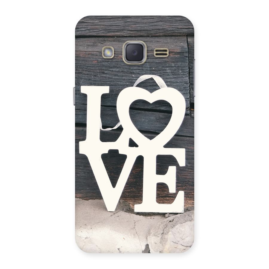 Wood Love Lock Back Case for Galaxy J2