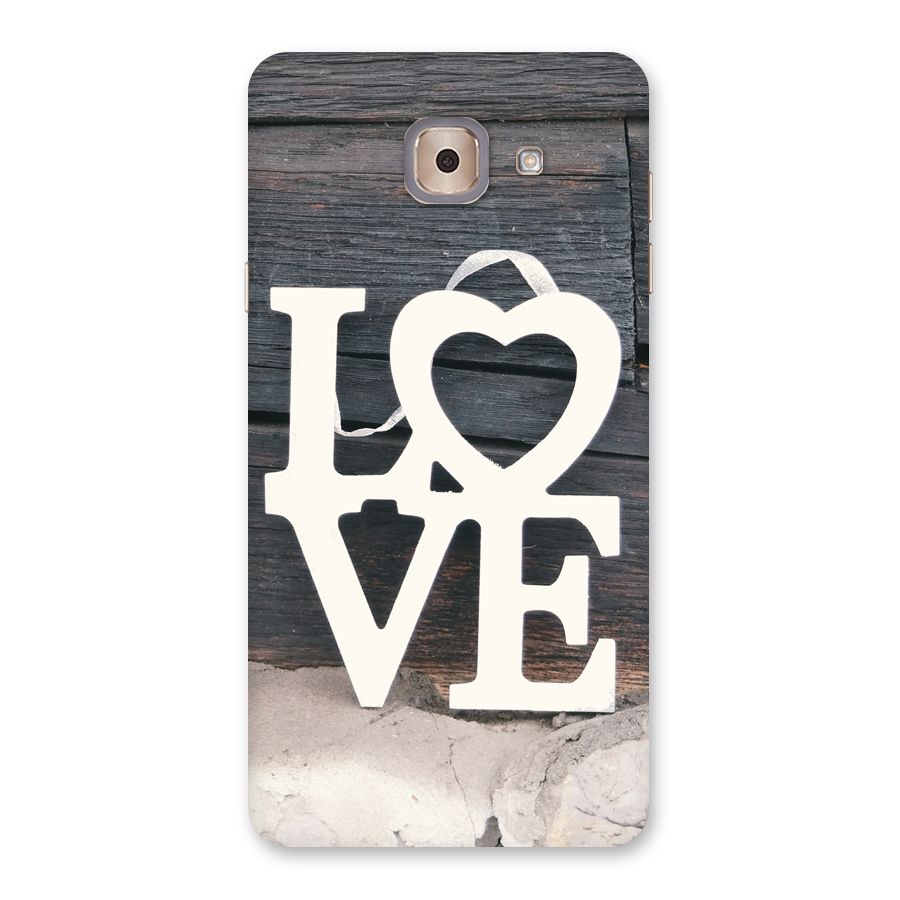 Wood Love Lock Back Case for Galaxy J7 Max