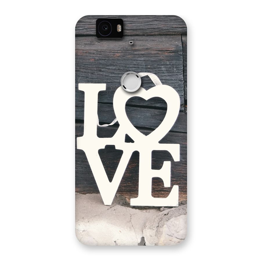 Wood Love Lock Back Case for Google Nexus-6P