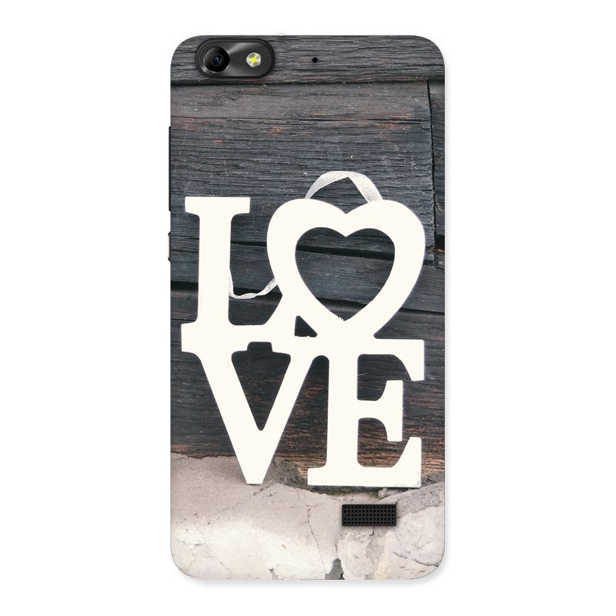 Wood Love Lock Back Case for Honor 4C