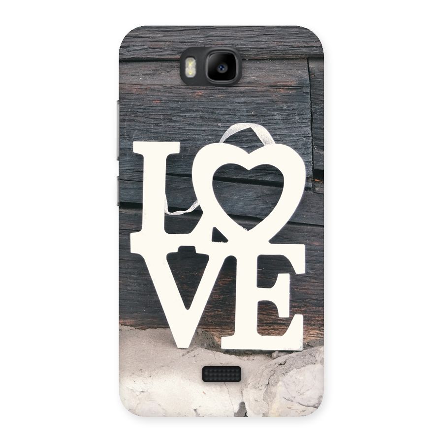 Wood Love Lock Back Case for Honor Bee
