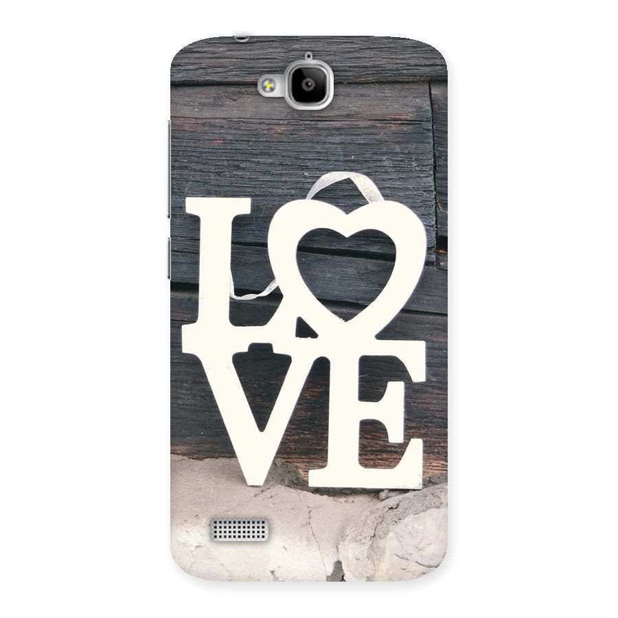 Wood Love Lock Back Case for Honor Holly