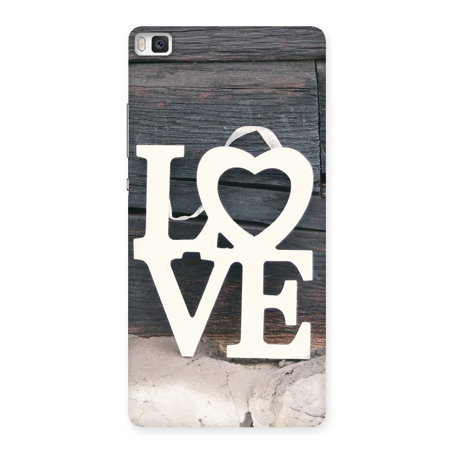 Wood Love Lock Back Case for Huawei P8