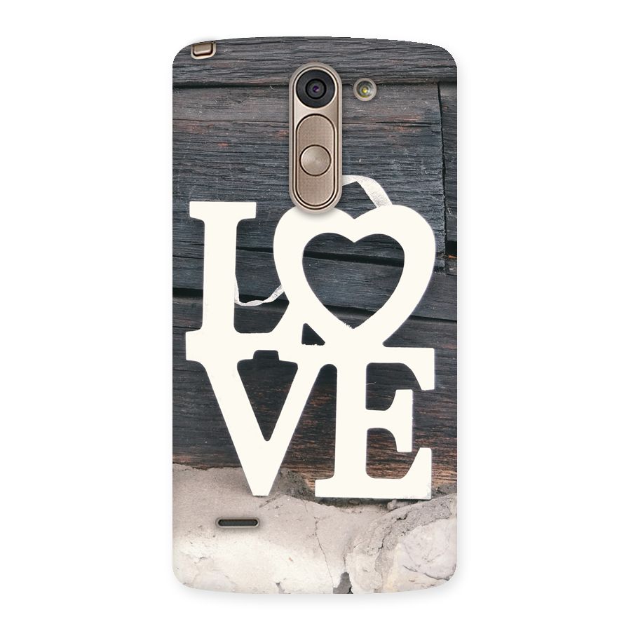Wood Love Lock Back Case for LG G3 Stylus