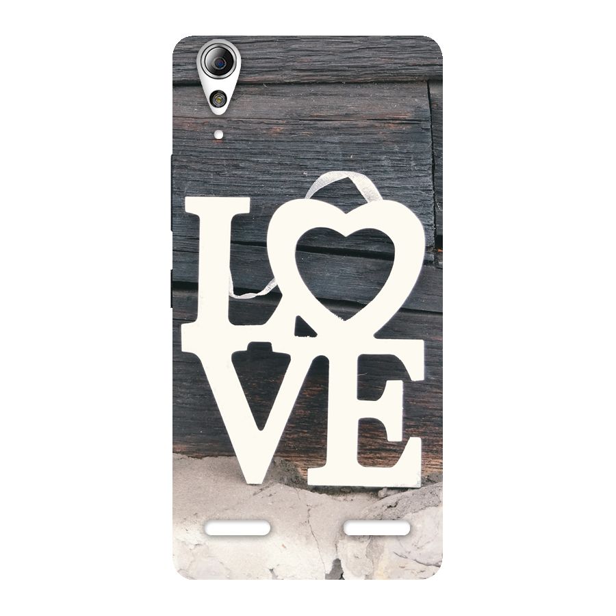 Wood Love Lock Back Case for Lenovo A6000
