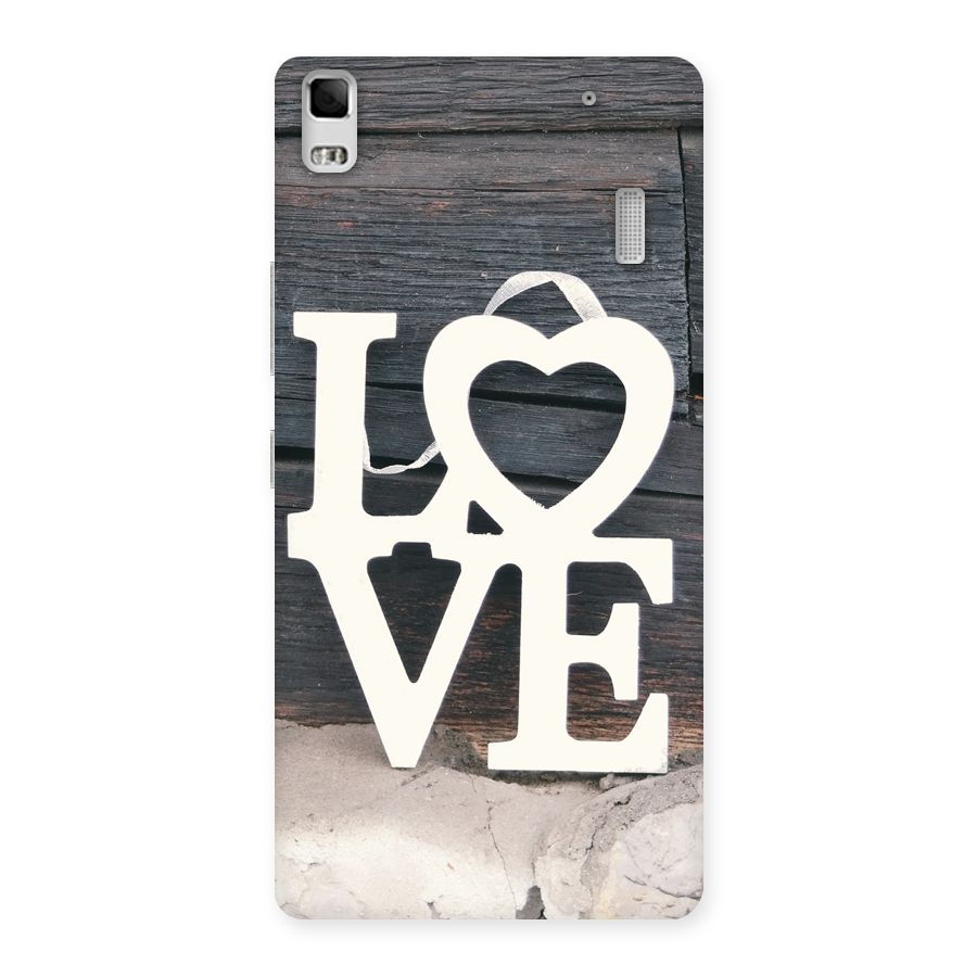 Wood Love Lock Back Case for Lenovo K3 Note